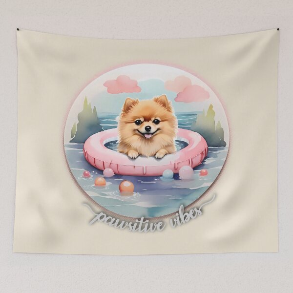 Item preview, Floof Floats Away: Pastel Pom on a Dreamy Ride designed and sold by purrfect pattern.