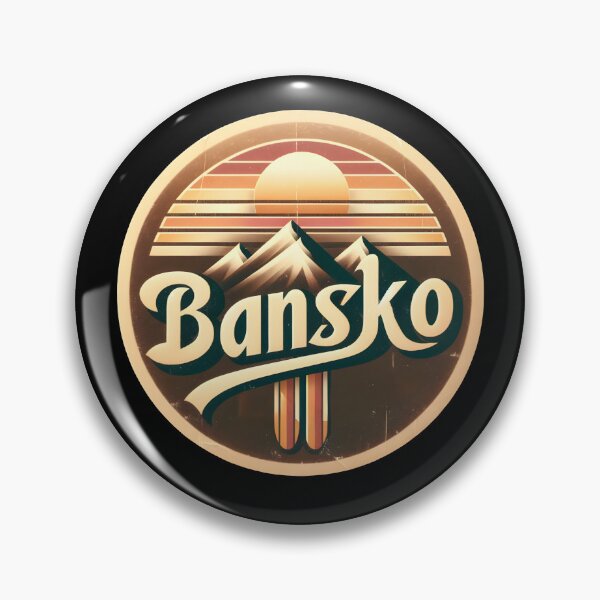 Item preview, Nostalgic Bansko Ski Resort Vintage Art Funny Gifts designed and sold by BadhbhArt.