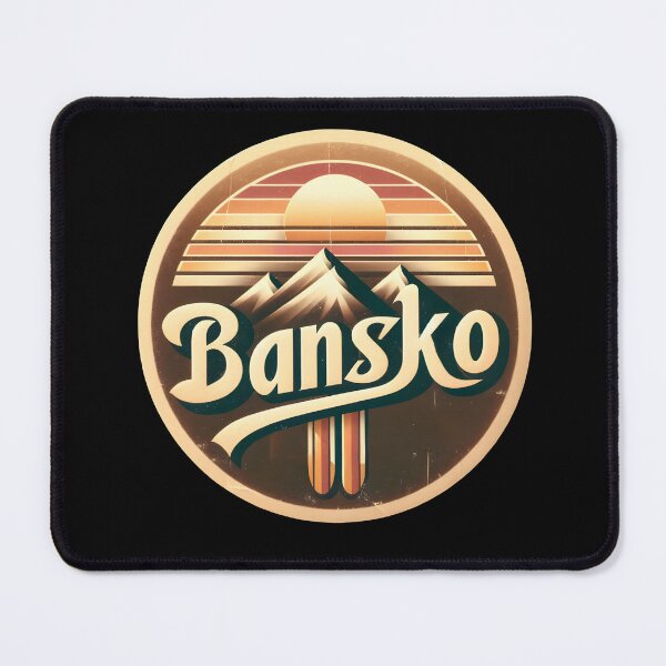 Item preview, Nostalgic Bansko Ski Resort Vintage Art Funny Gifts designed and sold by BadhbhArt.
