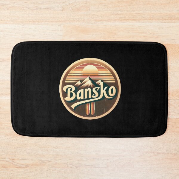Item preview, Nostalgic Bansko Ski Resort Vintage Art Funny Gifts designed and sold by BadhbhArt.