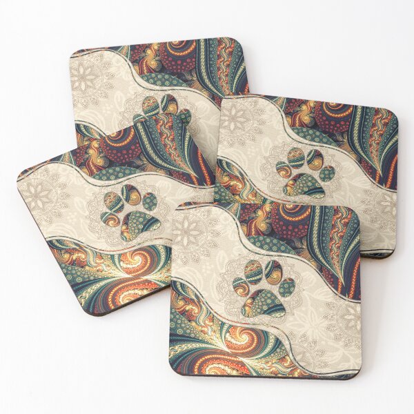 Item preview, Pretty Dog Paw Mandala Pattern - Galaxy Effects designed and sold by Clitus.