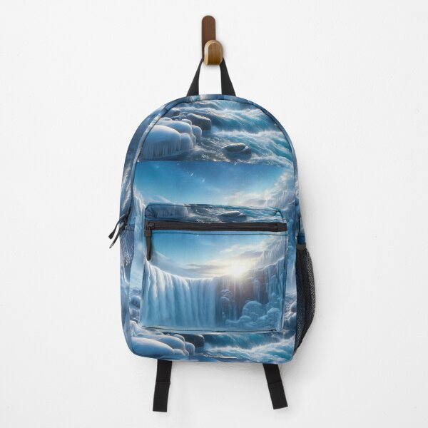 Item preview, Winter's Majesty: Frozen Waterfall in Tranquil Twilight designed and sold by ArtComixHaven.