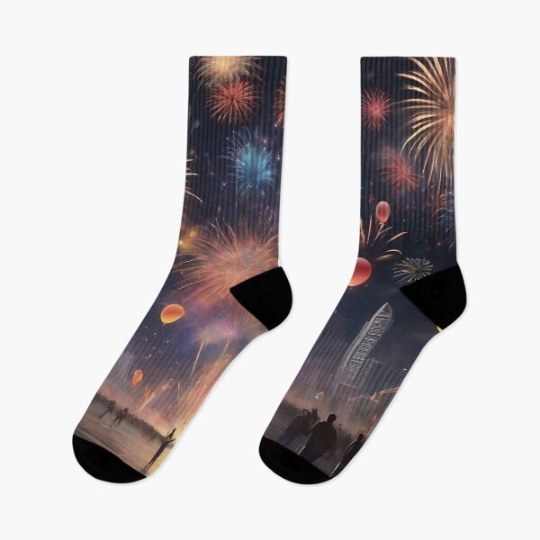 Item preview, Let's celebrate. fireworks, happy night designed and sold by KiraChie.