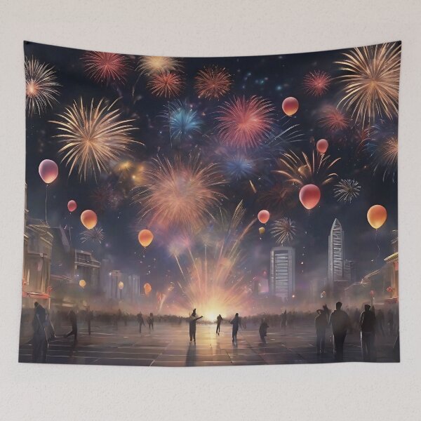 Item preview, Let's celebrate. fireworks, happy night designed and sold by KiraChie.