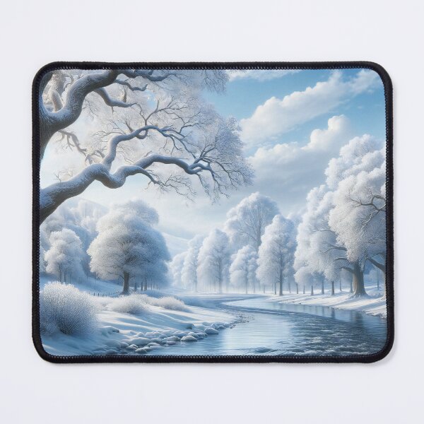 Item preview, Enchanted Winter River: Serene Snowscape and Crystalline Waters designed and sold by ArtComixHaven.