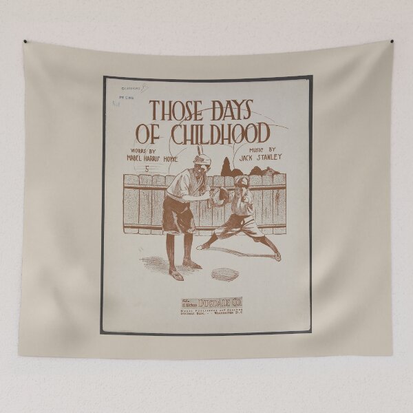 Item preview, Those days of childhood. Vintage Baseball Sheet Music cover. (Restored). HIGH DEFINITION designed and sold by MINDTHECHERRY.