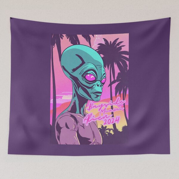 Item preview, Miami Bayside Alien 2024 designed and sold by GleamingGiant.