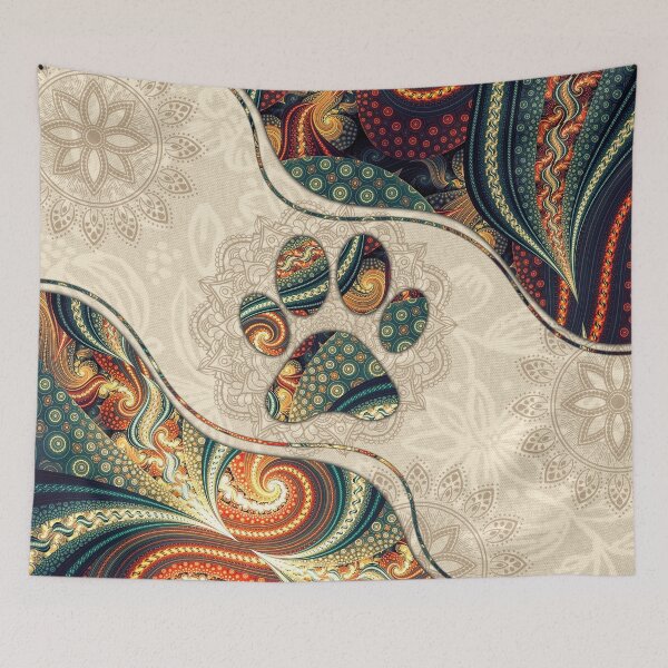 Item preview, Pretty Dog Paw Mandala Pattern - Galaxy Effects designed and sold by Clitus.