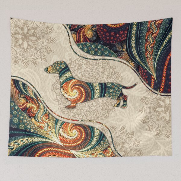 Item preview, Pretty Dachshund Mandala Pattern - Galaxy Effects designed and sold by Clitus.
