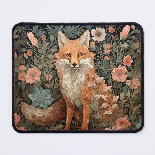 Item preview, Fox in a William Morris style Garden designed and sold by AntiqueImages.