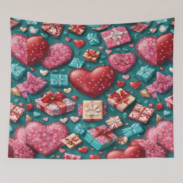 Item preview, Balloons Heart And Gifts Pattern designed and sold by Itsheartshop.