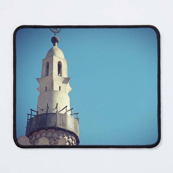 Item preview, Fatimid minaret on blue sky, Abu Haggag Mosque, Luxor, Egypt designed and sold by art-of-egypt.