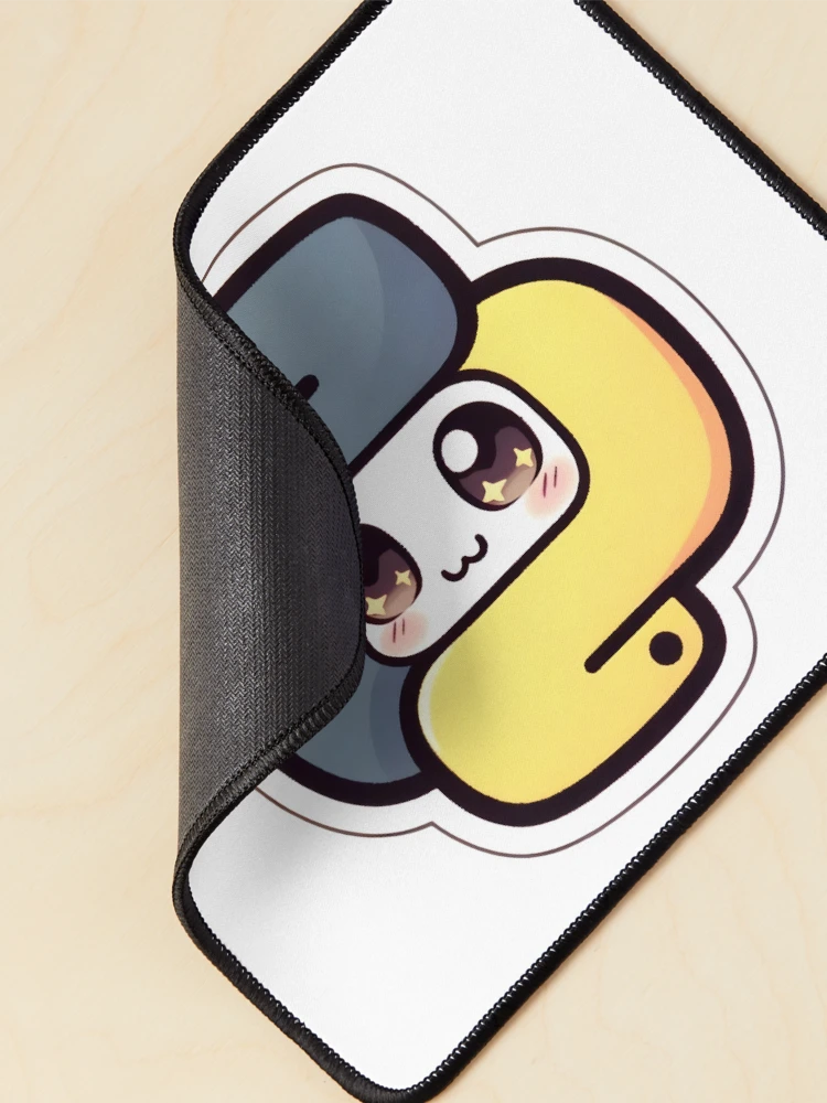 Thumbnail 2 of 5, Mouse Pad, Cute Python Logo Design designed and sold by Geekbits-Store.