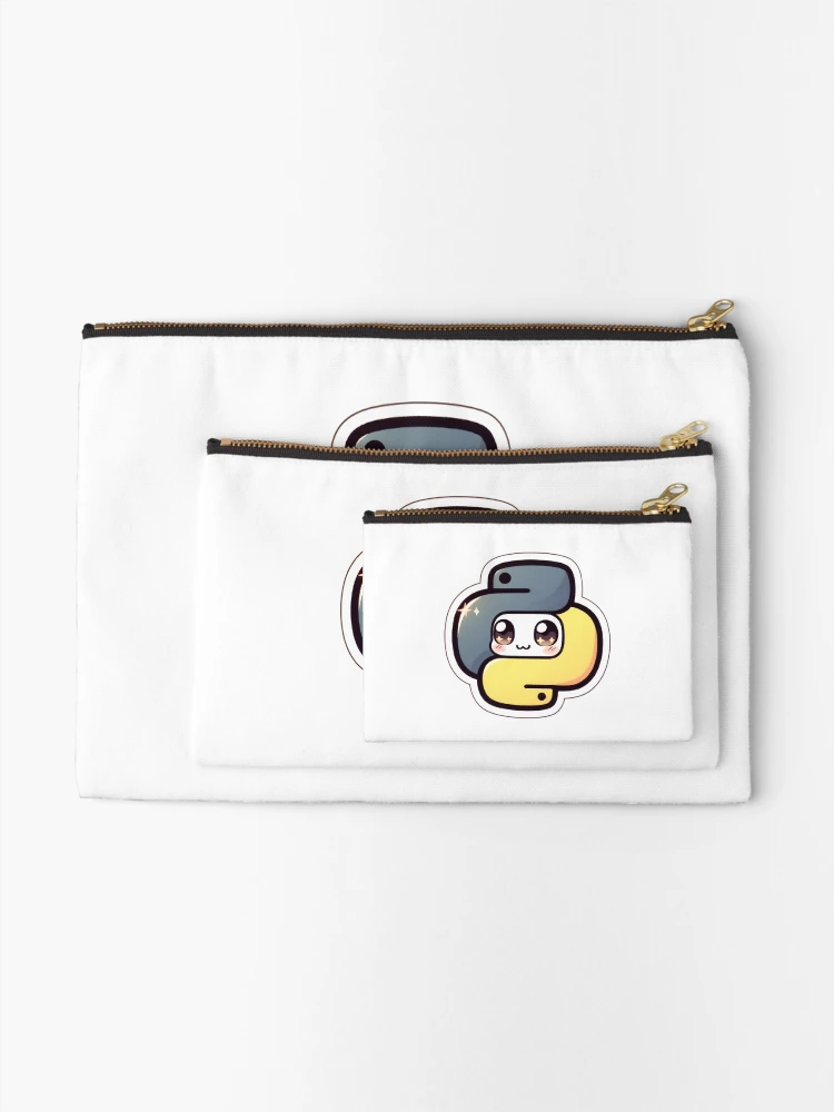 Thumbnail 2 of 4, Zipper Pouch, Cute Python Logo Design designed and sold by Geekbits-Store.