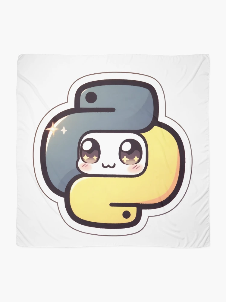 Thumbnail 2 of 3, Scarf, Cute Python Logo Design designed and sold by Geekbits-Store.