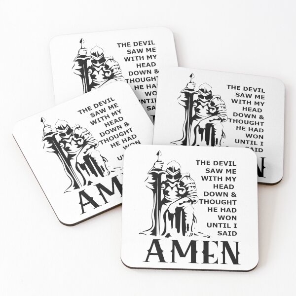Item preview, The Devil Saw Me With My Head Down And Thought He Had Won Until I Said Amen designed and sold by TheHelpingCat.