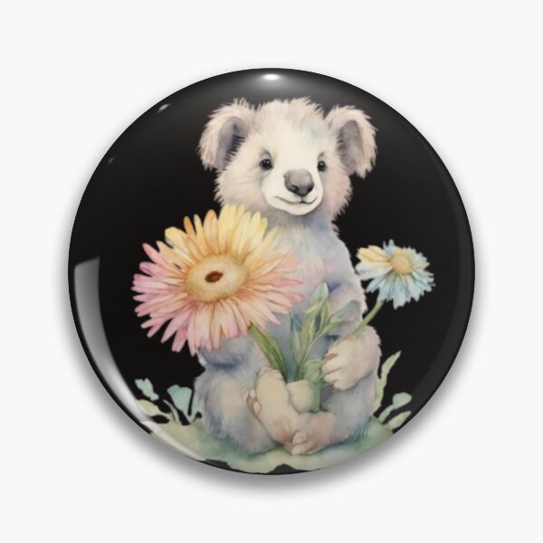 Item preview,  Watercolour bear with daisy flowers designed and sold by kozlebozle007.