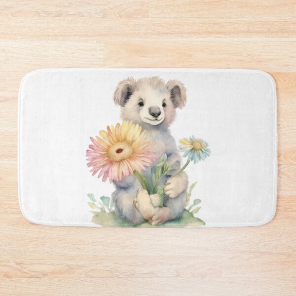 Item preview,  Watercolour bear with daisy flowers designed and sold by kozlebozle007.
