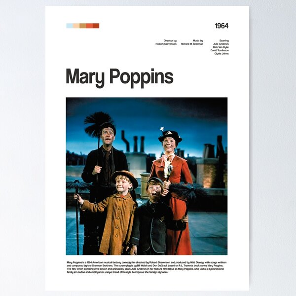Vista previa del artículo con la obra «Cartel de la pelicula Mary Poppins», diseñado y vendido por paulrommer.