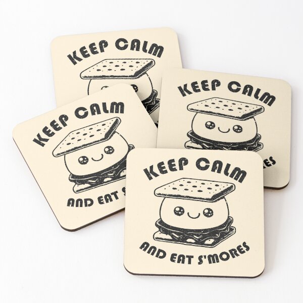 Item preview, Keep Calm And Eat Smores Graham Cracker Kawaii Camper Gift Idea designed and sold by fooderiffic.