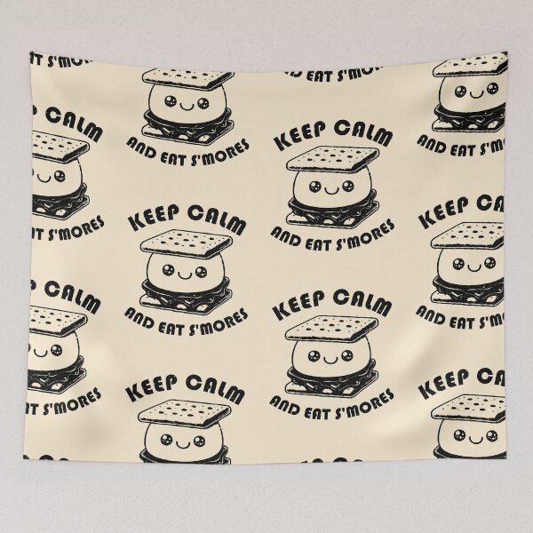 Item preview, Keep Calm And Eat Smores Graham Cracker Kawaii Camper Gift Idea designed and sold by fooderiffic.