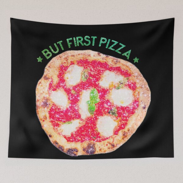 Aperçu de l'œuvre Mais d'abord Pizza No. 2 (Glittery Edition) créée et vendue par asanaworld.