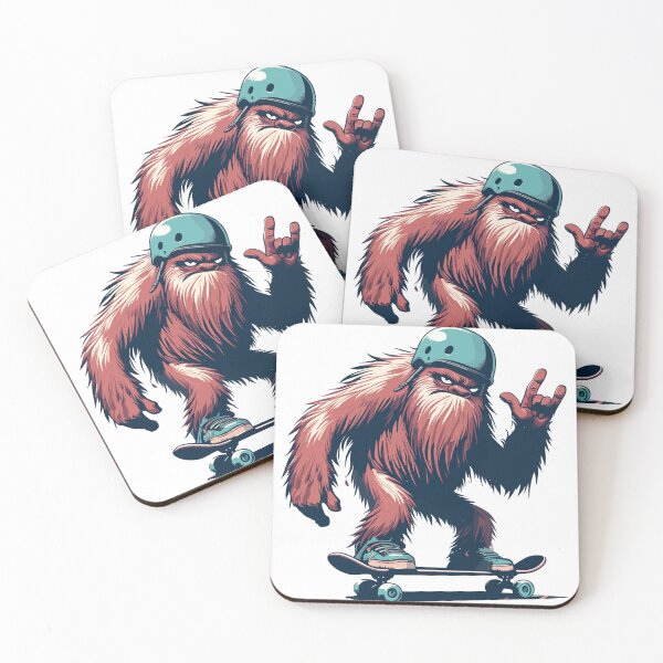 Item preview, Cool funny bigfoot skateboarding designed and sold by TomFrontierArt.
