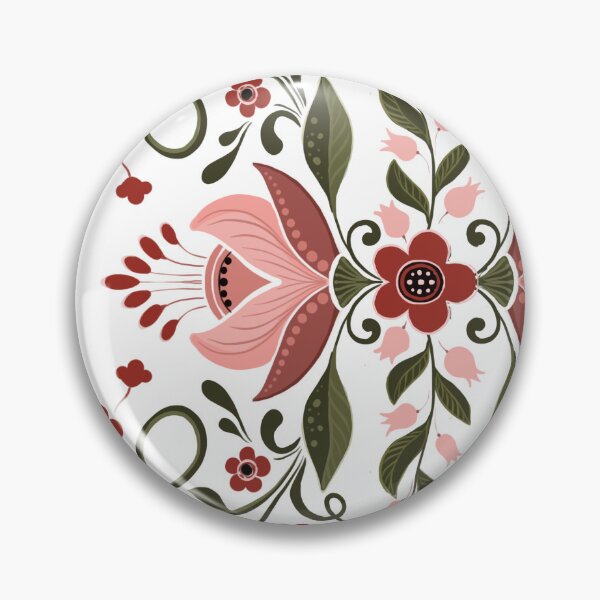 Item preview, Spring, field,  flowers inspired by folk art designed and sold by Hennagirl.