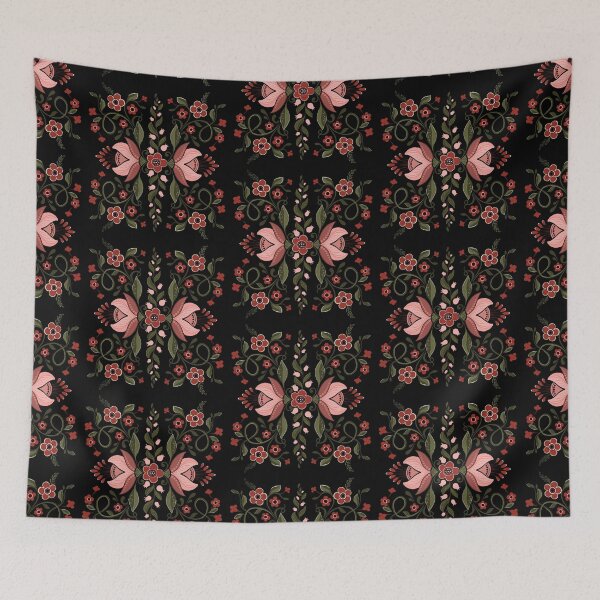 Item preview, Spring, field,  flowers inspired by folk art designed and sold by Hennagirl.