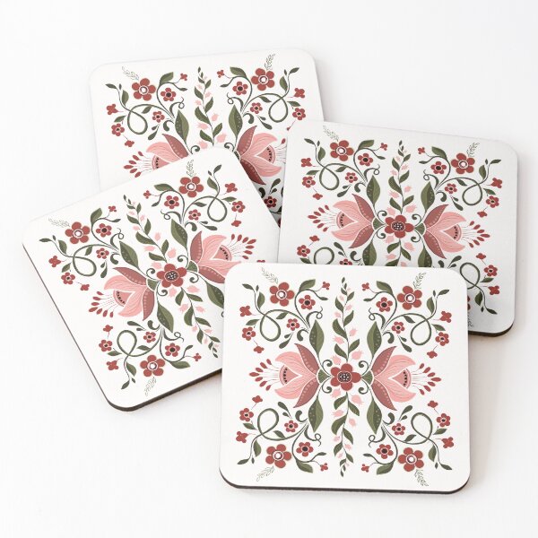 Item preview, Spring, field,  flowers inspired by folk art designed and sold by Hennagirl.