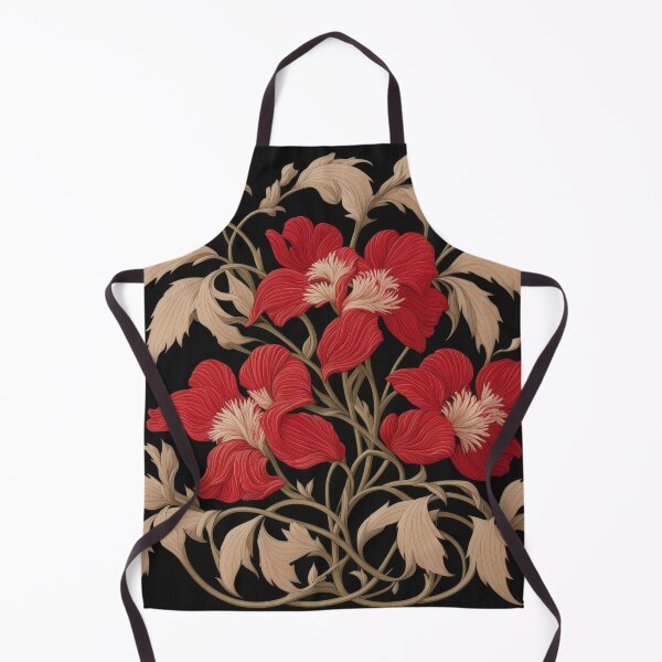 Item preview, Art Nouveau Floral Pattern Collection #1 - Red Bleeding Heart Flowers #49 designed and sold by elektronen.