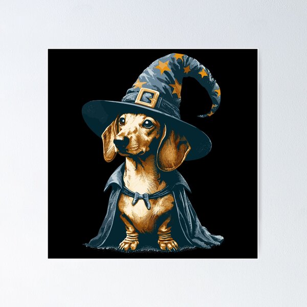 Item preview, English Cream Dachshund Wizard designed and sold by TomFrontierArt.