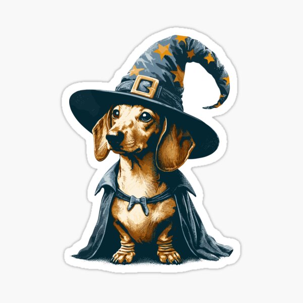 Item preview, English Cream Dachshund Wizard designed and sold by TomFrontierArt.