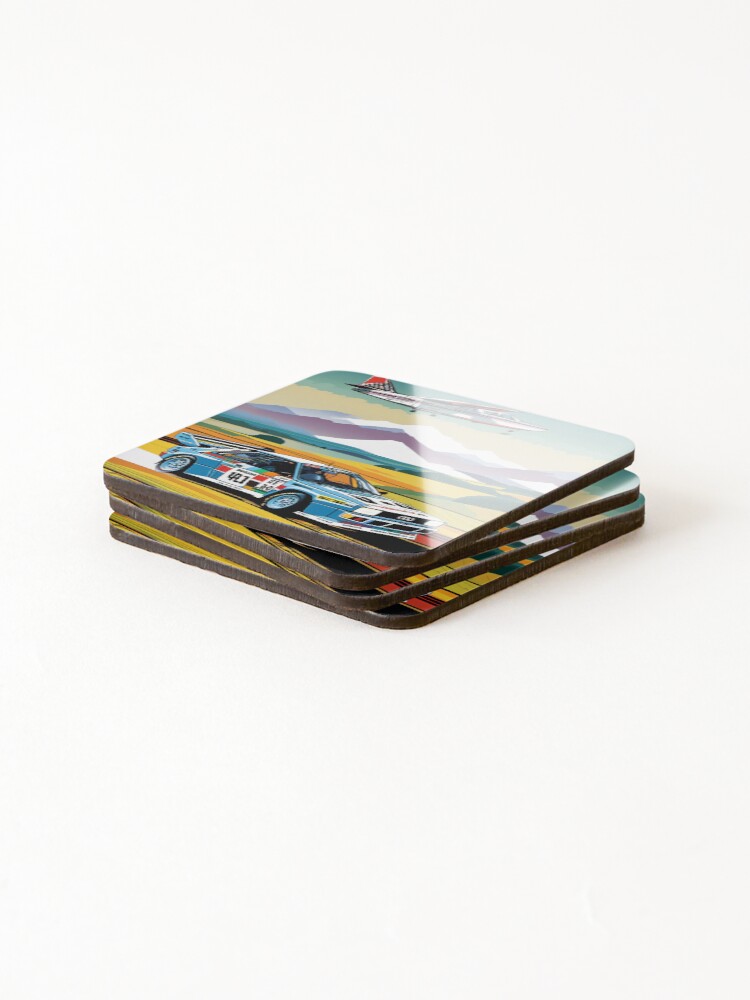 Thumbnail 4 of 5, Coasters (Set of 4), Mountain Rally: Rallying Through Rural Landscapes designed and sold by RedDesigneR20.