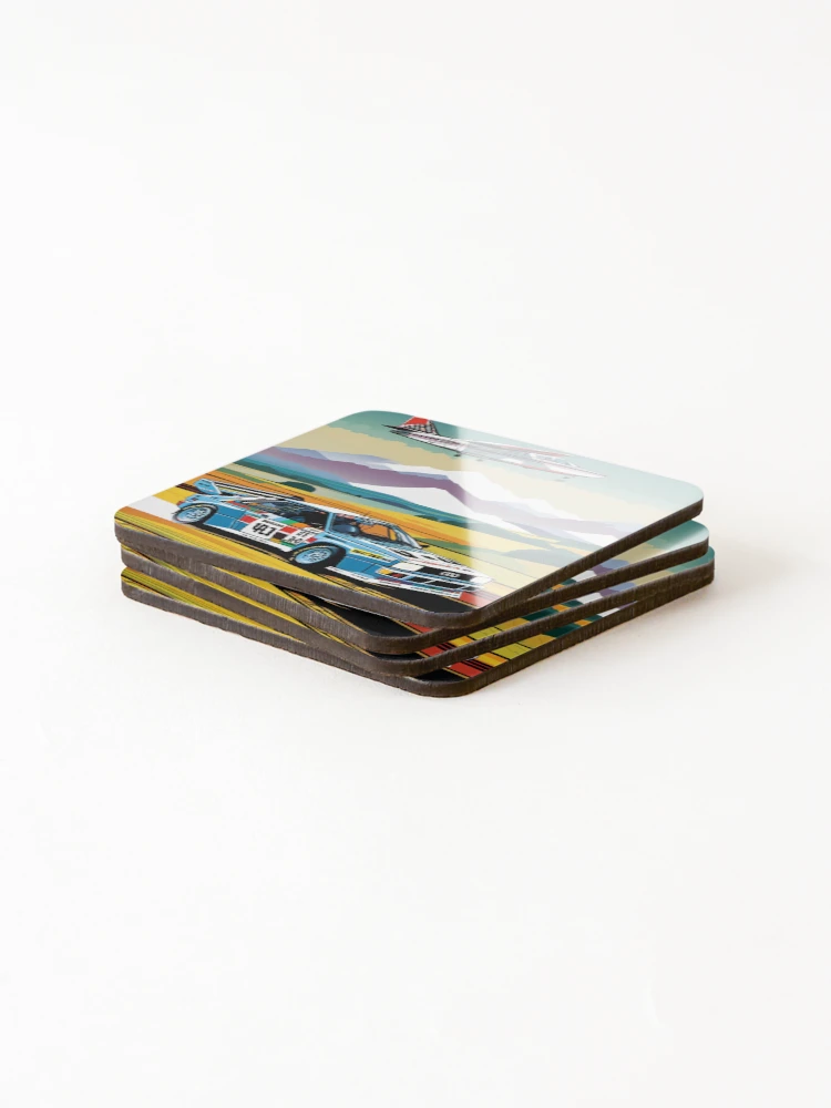 Thumbnail 4 of 5, Coasters (Set of 4), Mountain Rally: Rallying Through Rural Landscapes designed and sold by RedDesigneR20.