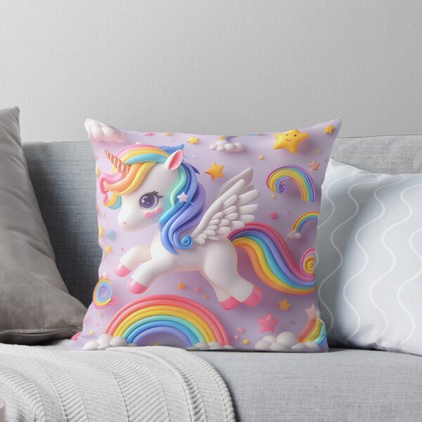 Artikelvorschau, Niedliches 3D-Regenbogen-Einhorn entworfen und verkauft von hellolen.