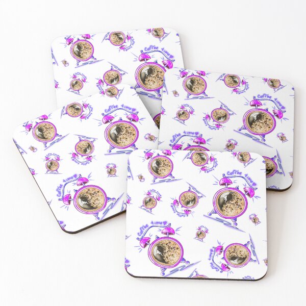 Item preview, Coffee time pink pattern designed and sold by wwwariatka.