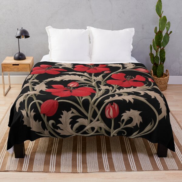 Item preview, Art Nouveau Floral Pattern Collection #1 - Red Bleeding Heart Flowers #52 designed and sold by elektronen.