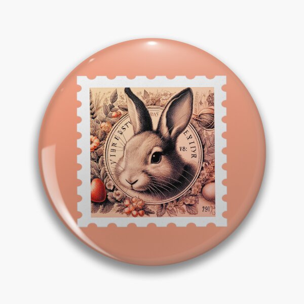 Item preview, vintage rabbit stamp designed and sold by sadieillust.