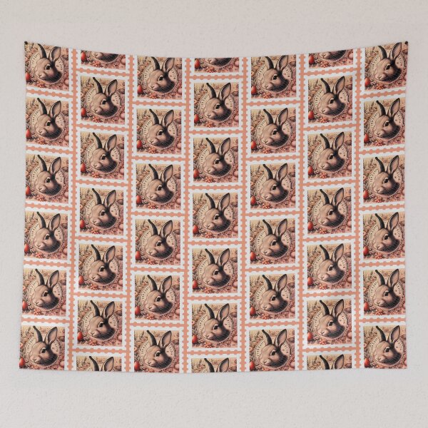 Item preview, vintage rabbit stamp designed and sold by sadieillust.