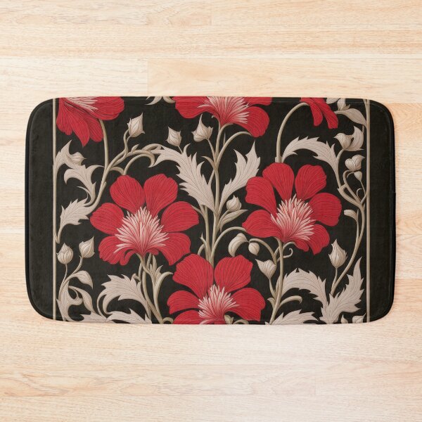 Item preview, Art Nouveau Floral Pattern Collection #1 - Red Bleeding Heart Flowers #53 designed and sold by elektronen.