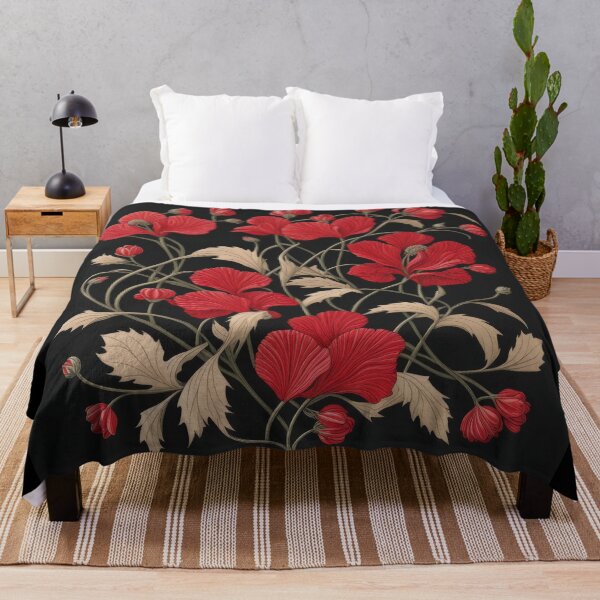 Item preview, Art Nouveau Floral Pattern Collection #1 - Red Bleeding Heart Flowers #54 designed and sold by elektronen.