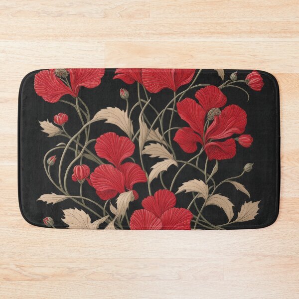 Item preview, Art Nouveau Floral Pattern Collection #1 - Red Bleeding Heart Flowers #54 designed and sold by elektronen.