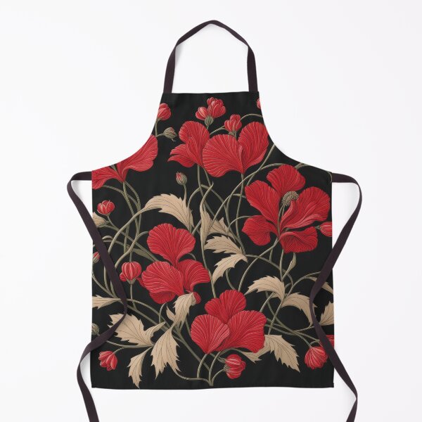 Item preview, Art Nouveau Floral Pattern Collection #1 - Red Bleeding Heart Flowers #54 designed and sold by elektronen.
