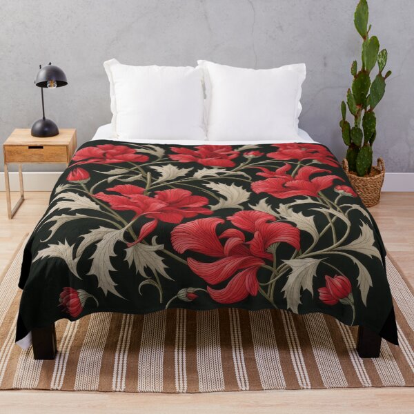 Item preview, Art Nouveau Floral Pattern Collection #1 - Red Bleeding Heart Flowers #55 designed and sold by elektronen.