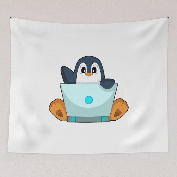 Aperçu de l'œuvre Penguin Laptop créée et vendue par Snabdesign84.
