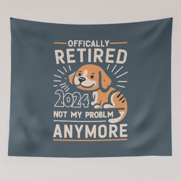 Item preview, officially retired 2024 not my problem anymore vintage gift for happy retirmenet designed and sold by MommyVibeArts.