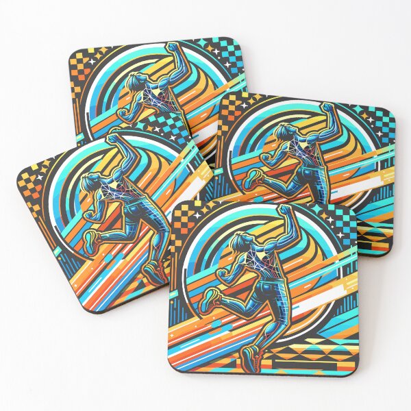 Item preview, Electric Blue Ambiance & Retro Dance Vibe - Energetic Home Style designed and sold by Nimira.