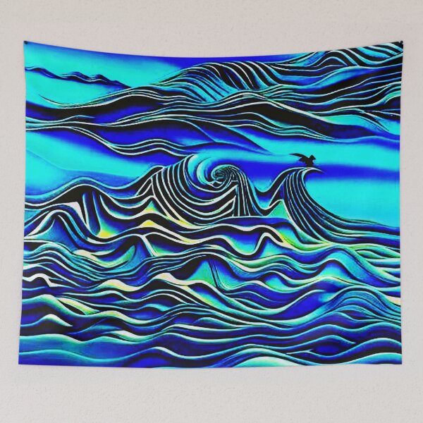 Item preview, Bird over the waves designed and sold by George Hutton Hunter.