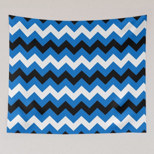 Item preview, Blue Black White Estonia Tricolor Zigzag Line Horizontal Stripe Baltic Sea Estonian Language Flag Independence Pattern designed and sold by PenguinForests.